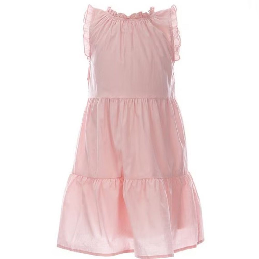 Copper Key pink ruffle dress knee length